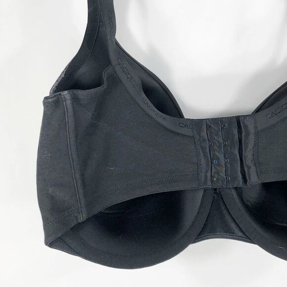 Cacique 40F Bra Black Full Coverage Cotton Knit Plus Size Lane Bryant 106 - Picture 4 of 9